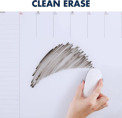 Glass Desktop Weekly Planner, 17" x 22", Whiteboard, Dry Erase Surface, Clean Erase, Includes 1 Dry Erase Marker, Floral (GDP2217F)