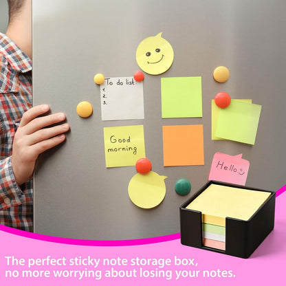3x3 Inch Acrylic Sticky Note Holder, Crystal Clear Sticky Note Dispenser for Dorm Room Home and Office Acrylic Desk Organizer