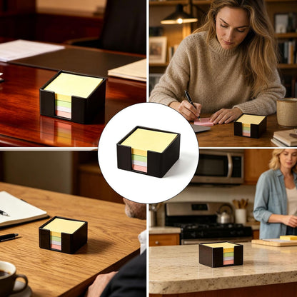 3x3 Inch Acrylic Sticky Note Holder, Crystal Clear Sticky Note Dispenser for Dorm Room Home and Office Acrylic Desk Organizer