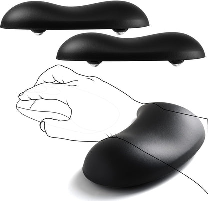 Ergonomic Gliding Palm Rests, Gel Mouse Wrist with Leather Surface