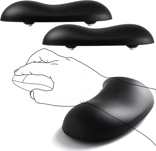 Ergonomic Gliding Palm Rests, Gel Mouse Wrist with Leather Surface