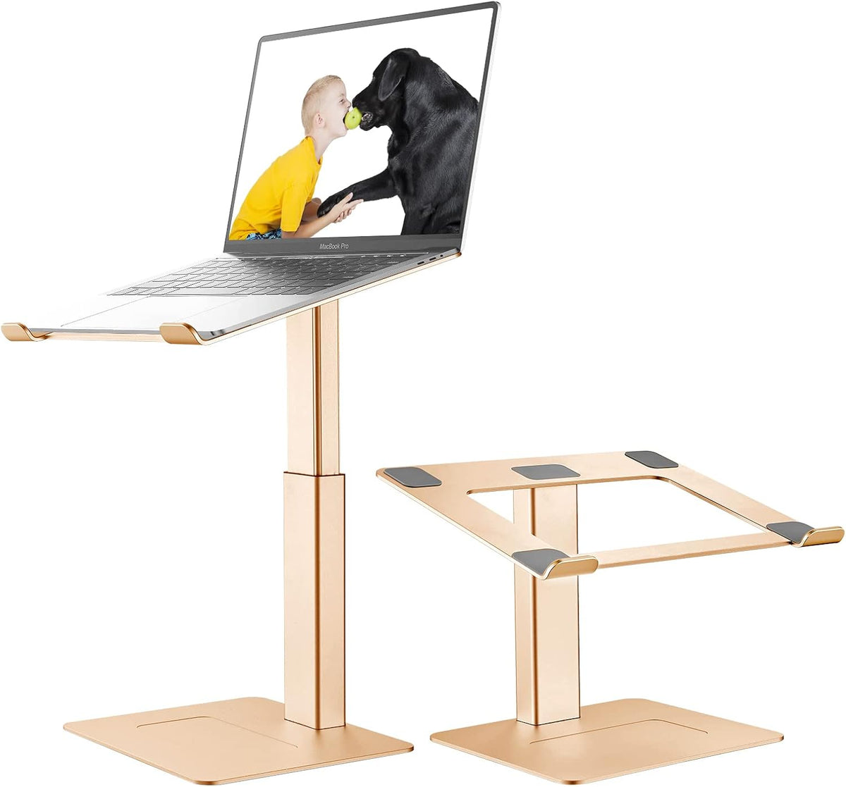 Adjustable Laptop Stand, Tall, Strong, Airflow, Suitable for 13.3-17.3 Inch Laptops, Lift Screen to Eye Level for Video Conferences