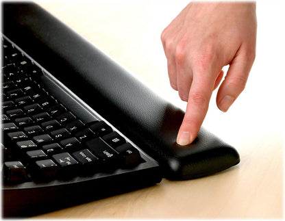 WR340LE Gel Thin Wrist Rest, Extended Length, Black Leatherette