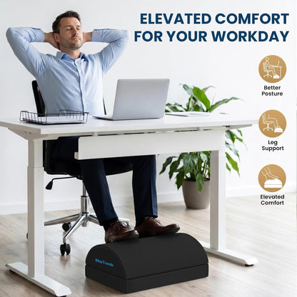 Foot Rest Under Desk, Foot Stool with 2 Adjustable Heights
