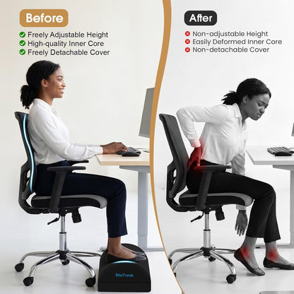 Foot Rest Under Desk, Foot Stool with 2 Adjustable Heights
