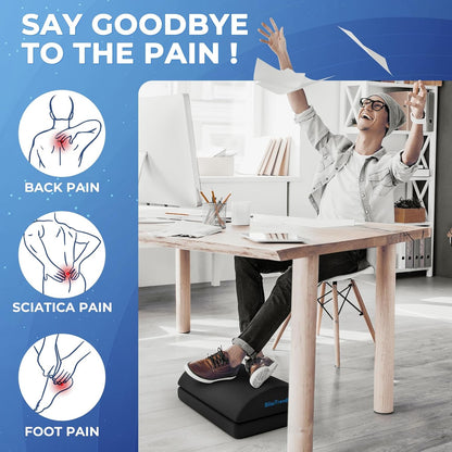 Foot Rest Under Desk, Foot Stool with 2 Adjustable Heights