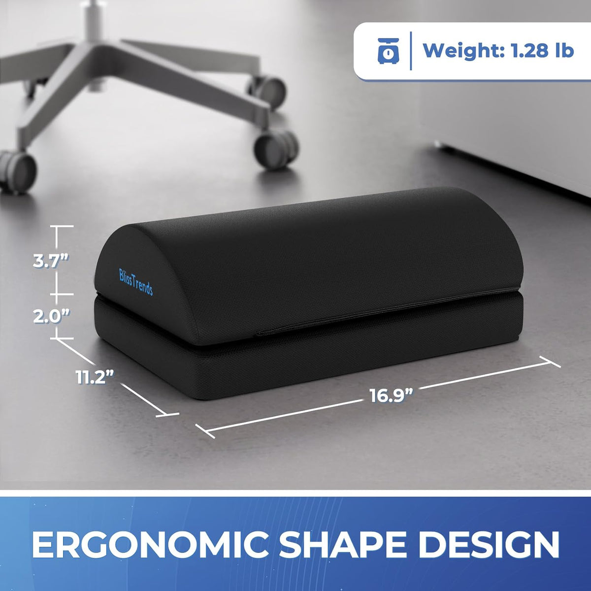 Foot Rest Under Desk, Foot Stool with 2 Adjustable Heights