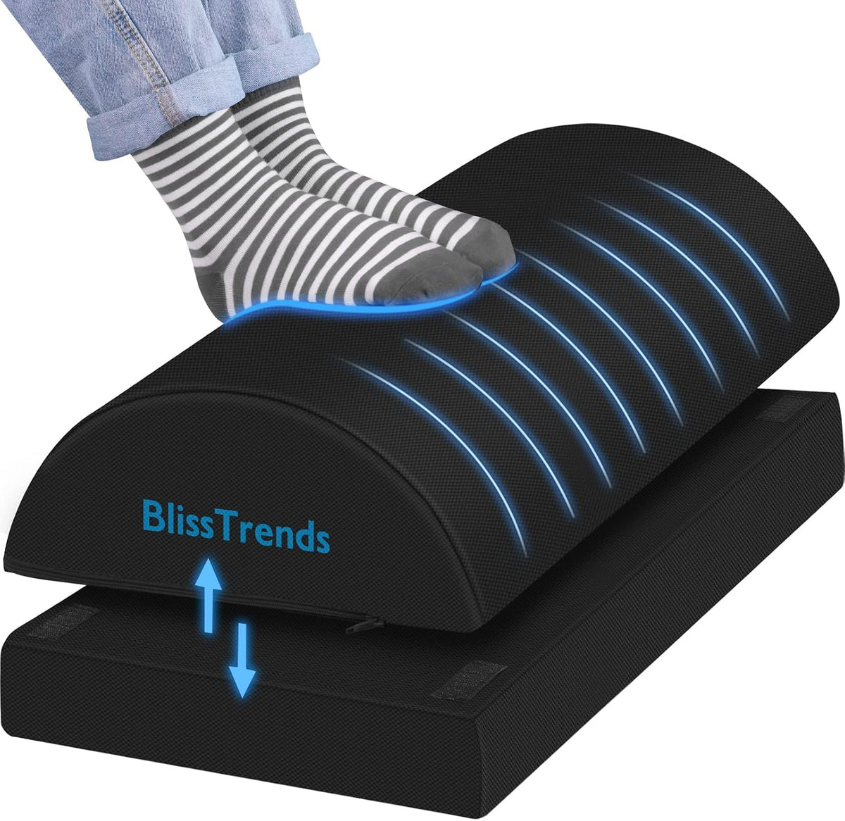 Foot Rest Under Desk, Foot Stool with 2 Adjustable Heights