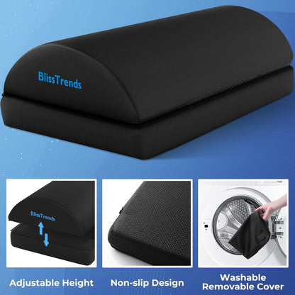 Foot Rest Under Desk, Foot Stool with 2 Adjustable Heights