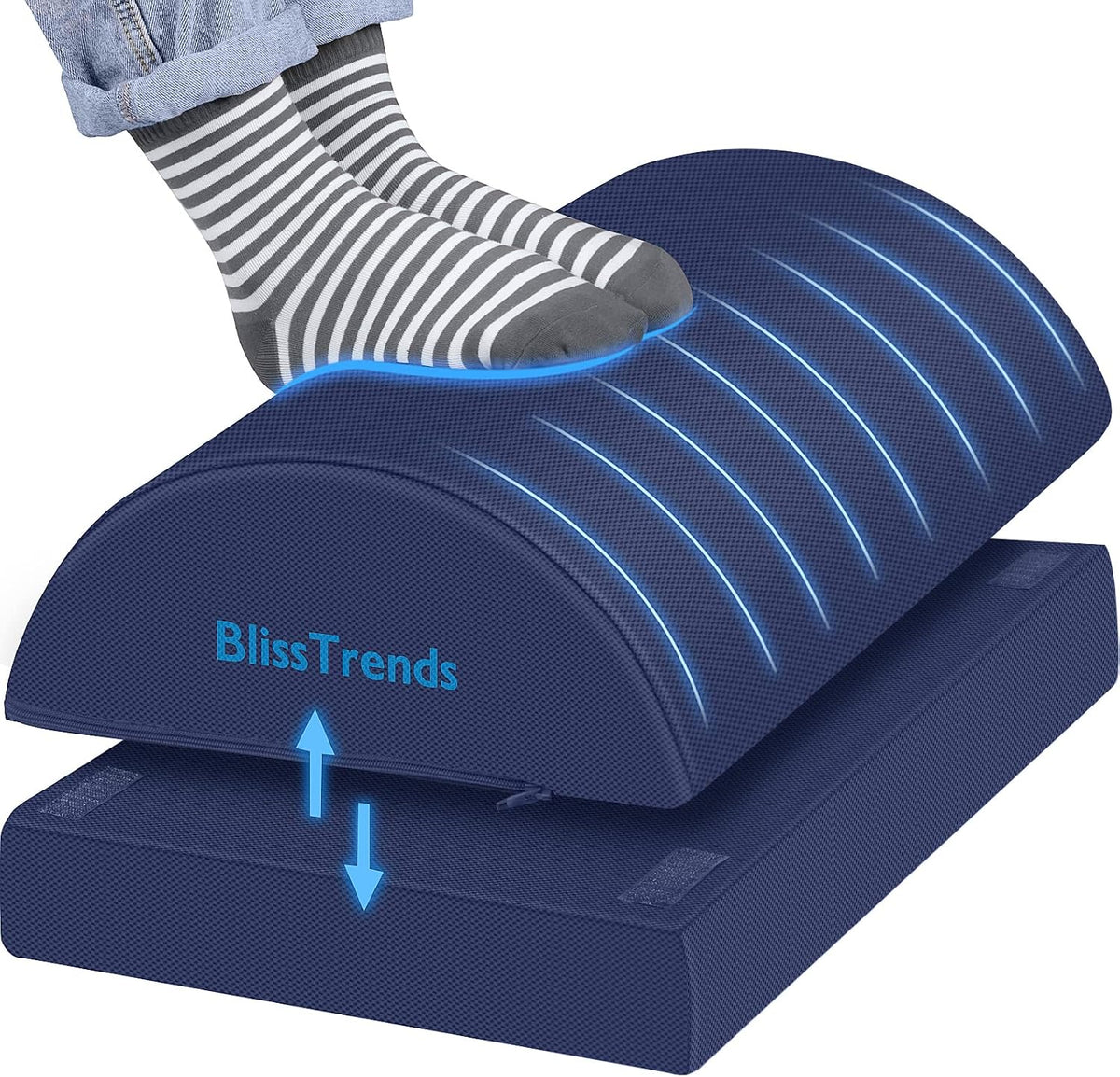 Foot Rest Under Desk, Foot Stool with 2 Adjustable Heights