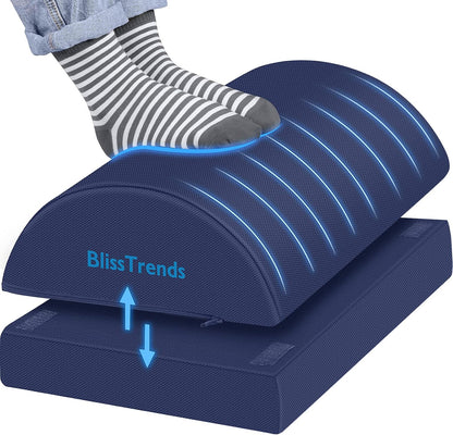 Foot Rest Under Desk, Foot Stool with 2 Adjustable Heights