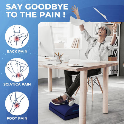 Foot Rest Under Desk, Foot Stool with 2 Adjustable Heights