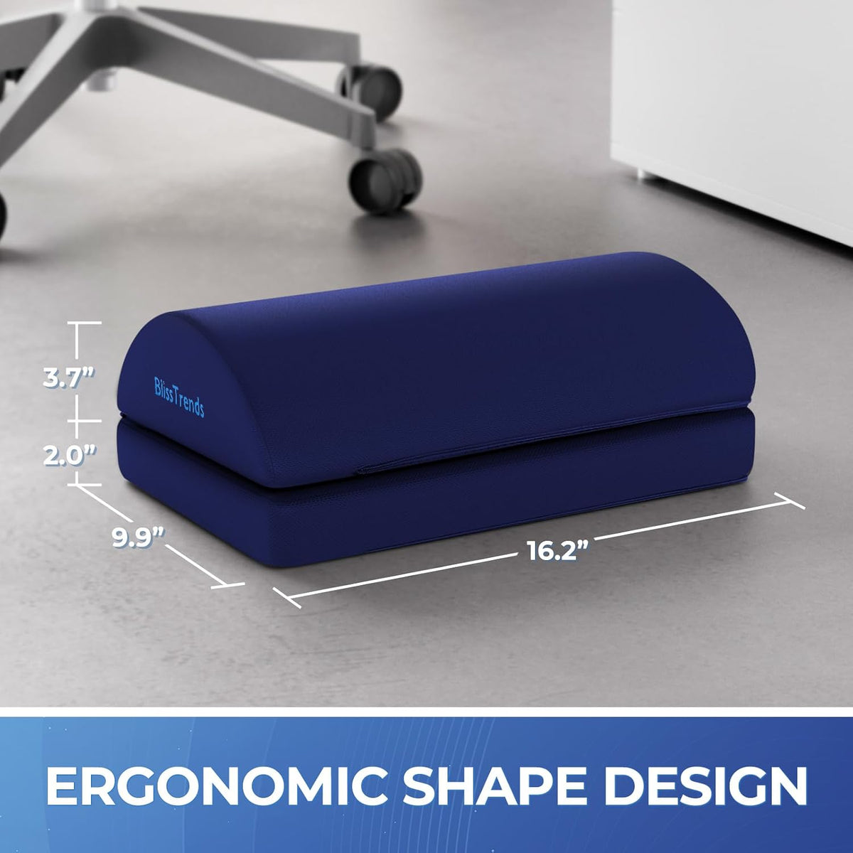 Foot Rest Under Desk, Foot Stool with 2 Adjustable Heights