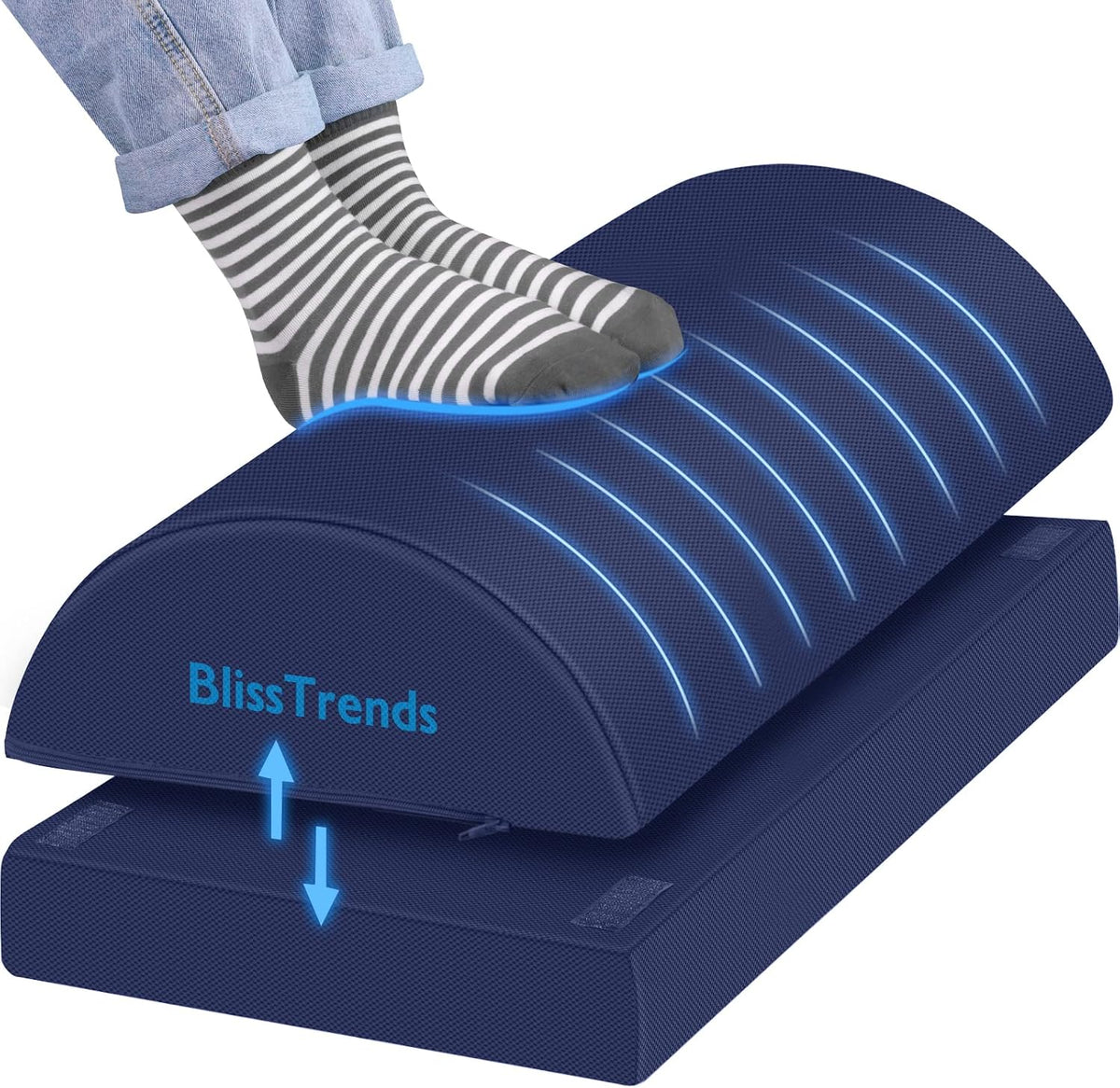 Foot Rest Under Desk, Foot Stool with 2 Adjustable Heights