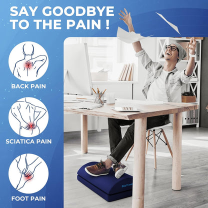 Foot Rest Under Desk, Foot Stool with 2 Adjustable Heights