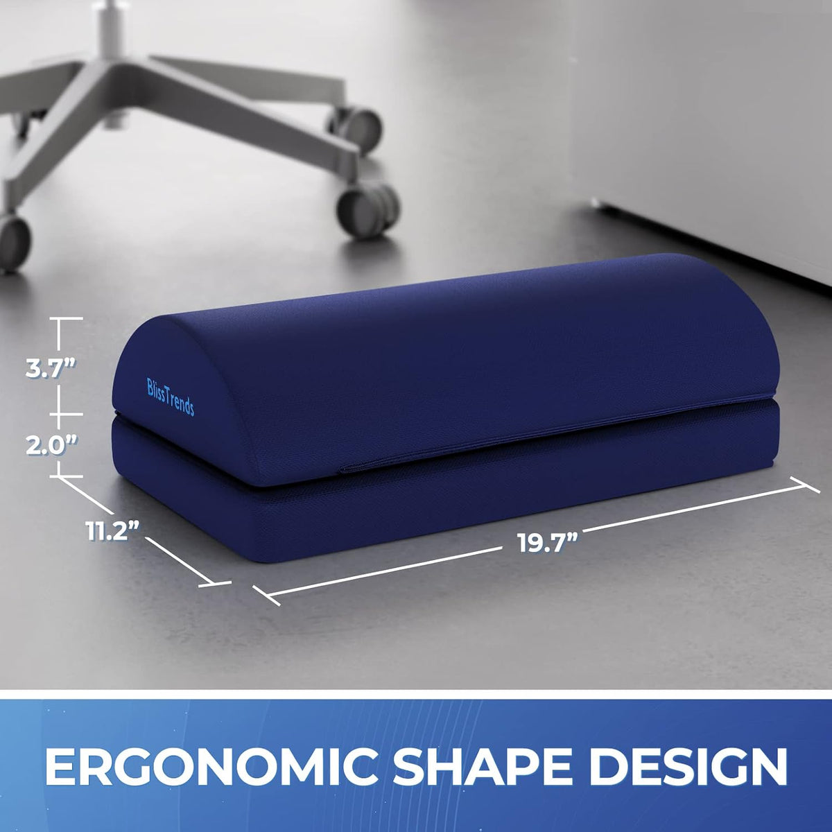 Foot Rest Under Desk, Foot Stool with 2 Adjustable Heights