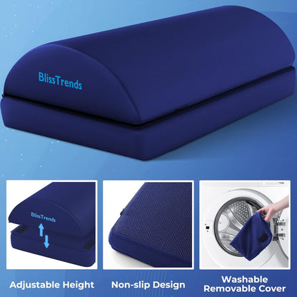 Foot Rest Under Desk, Foot Stool with 2 Adjustable Heights