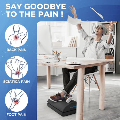 Foot Rest Under Desk, Foot Stool with 2 Adjustable Heights