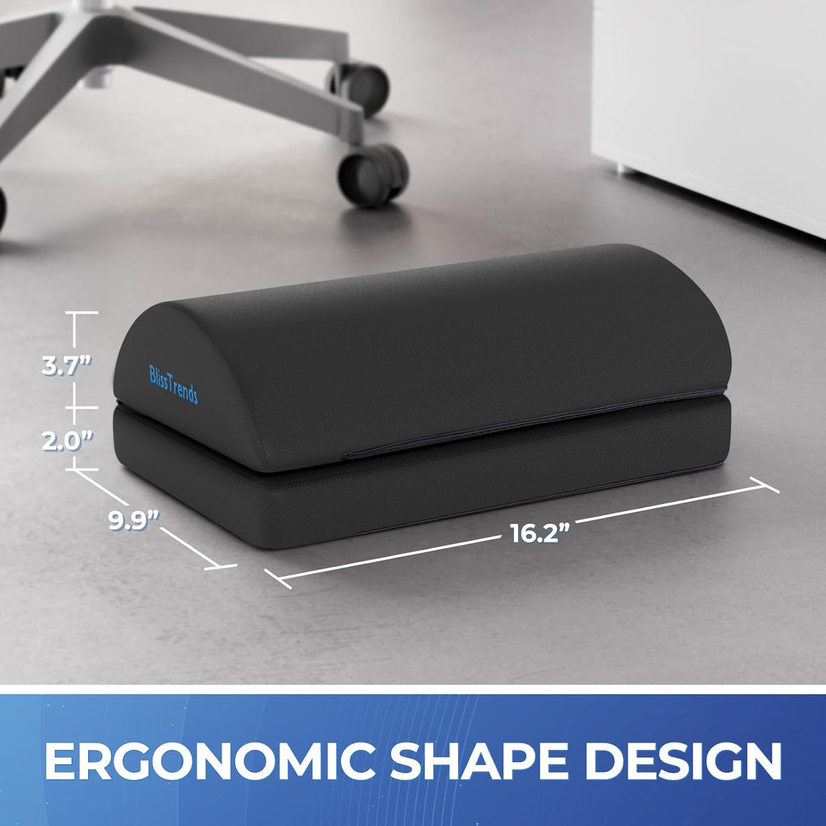 Foot Rest Under Desk, Foot Stool with 2 Adjustable Heights