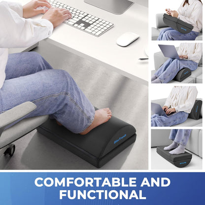 Foot Rest Under Desk, Foot Stool with 2 Adjustable Heights