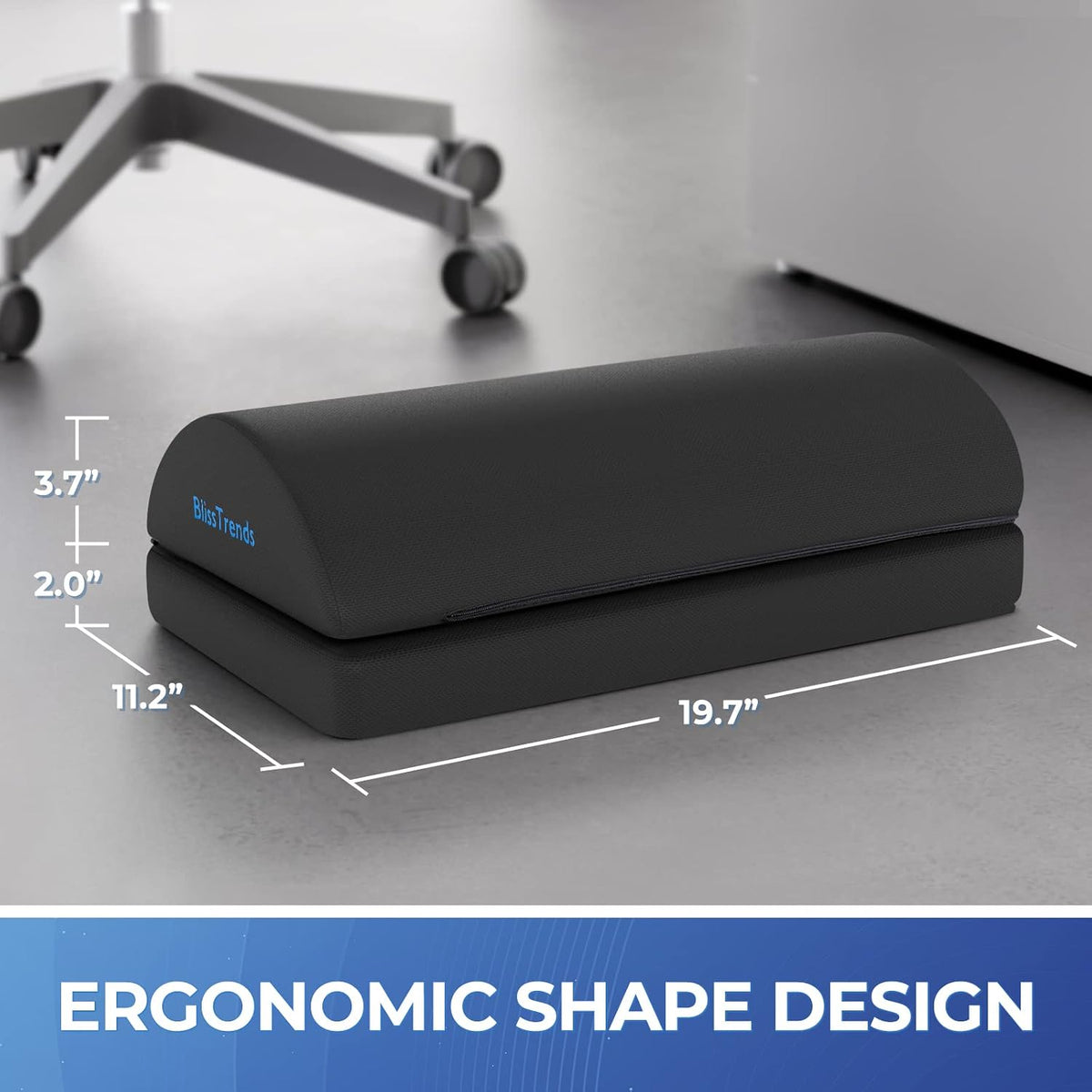 Foot Rest Under Desk, Foot Stool with 2 Adjustable Heights