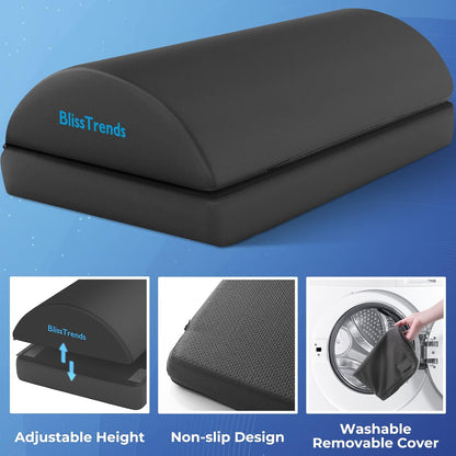 Foot Rest Under Desk, Foot Stool with 2 Adjustable Heights