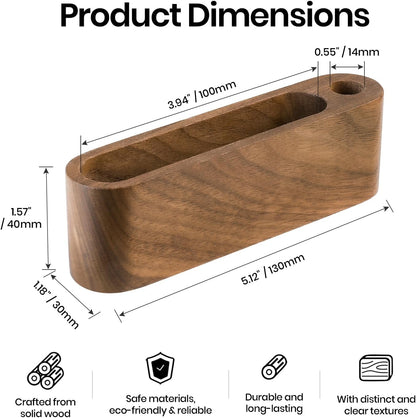 Business Card Holder for Desk, Minimalist Office Wooden Organizer