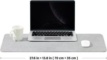 Distressed Leather Desk Mat - Non-Slip PU Desk Pad for Office and Home - Desk Organization and Accessories - Ideal for Large Mouse Pad and Desk Mats on Top of Desks(Tan,36"x 17")