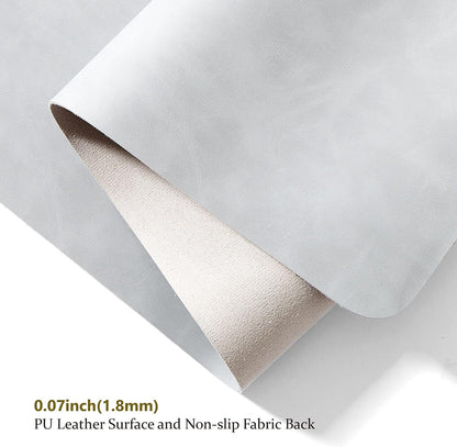 Distressed Leather Desk Mat - Non-Slip PU Desk Pad for Office and Home - Desk Organization and Accessories - Ideal for Large Mouse Pad and Desk Mats on Top of Desks(Tan,36"x 17")
