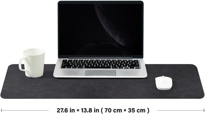 Distressed Leather Desk Mat - Non-Slip PU Desk Pad for Office and Home - Desk Organization and Accessories - Ideal for Large Mouse Pad and Desk Mats on Top of Desks(Tan,36"x 17")