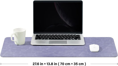 Distressed Leather Desk Mat - Non-Slip PU Desk Pad for Office and Home - Desk Organization and Accessories - Ideal for Large Mouse Pad and Desk Mats on Top of Desks(Tan,36"x 17")