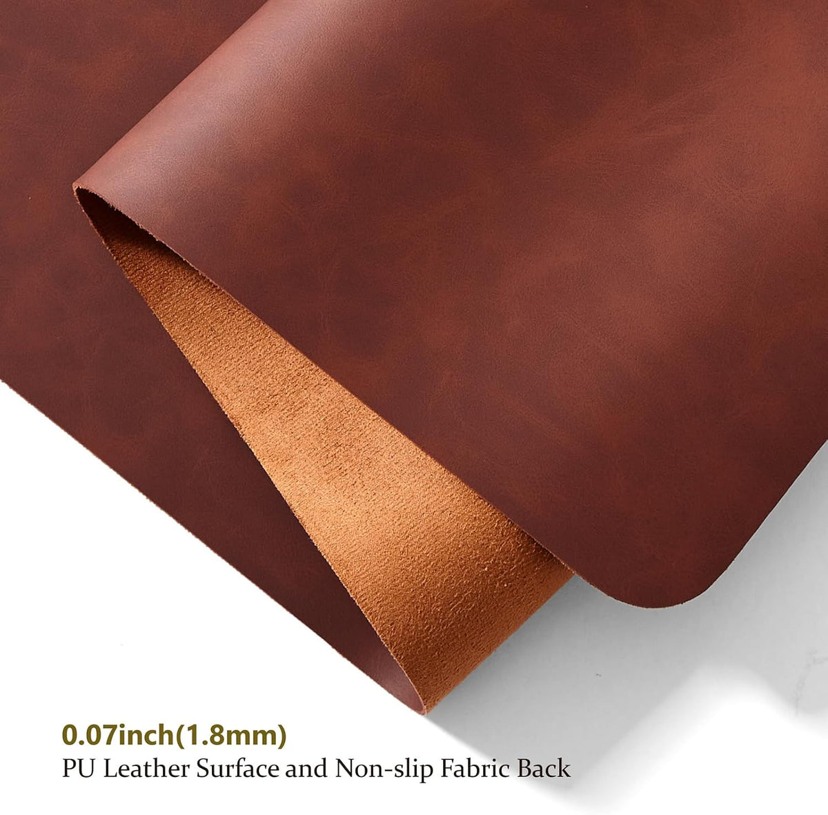 Distressed Leather Desk Mat - Non-Slip PU Desk Pad for Office and Home - Desk Organization and Accessories - Ideal for Large Mouse Pad and Desk Mats on Top of Desks(Tan,36"x 17")