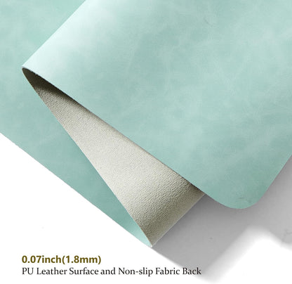 Distressed Leather Desk Mat - Non-Slip PU Desk Pad for Office and Home - Desk Organization and Accessories - Ideal for Large Mouse Pad and Desk Mats on Top of Desks(Tan,36"x 17")