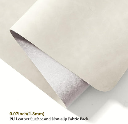 Distressed Leather Desk Mat - Non-Slip PU Desk Pad for Office and Home - Desk Organization and Accessories - Ideal for Large Mouse Pad and Desk Mats on Top of Desks(Tan,36"x 17")