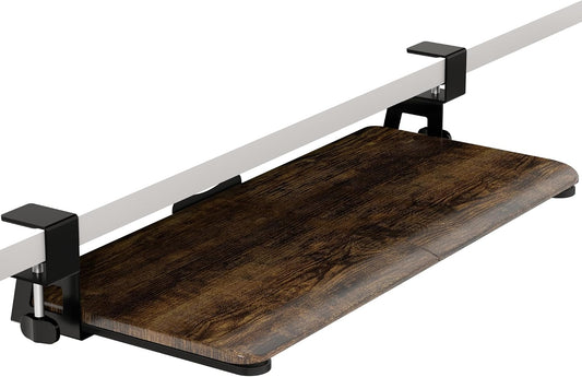 Keyboard Tray Under Desk, Keyboard Holder&Drawer with C-Clamp 25.6"x11.8"