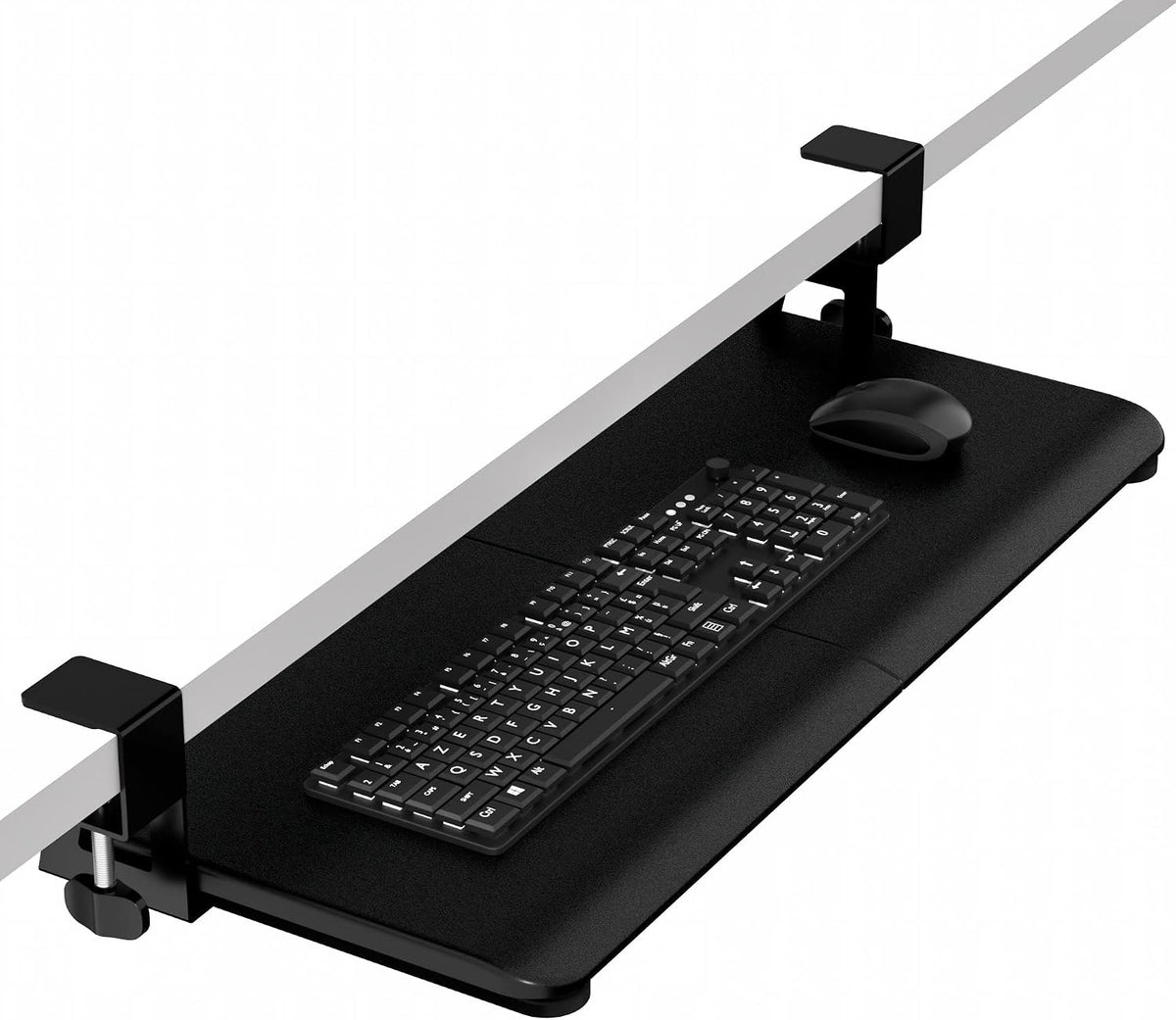 Keyboard Tray Under Desk, Keyboard Holder&Drawer with C-Clamp 25.6"x11.8"