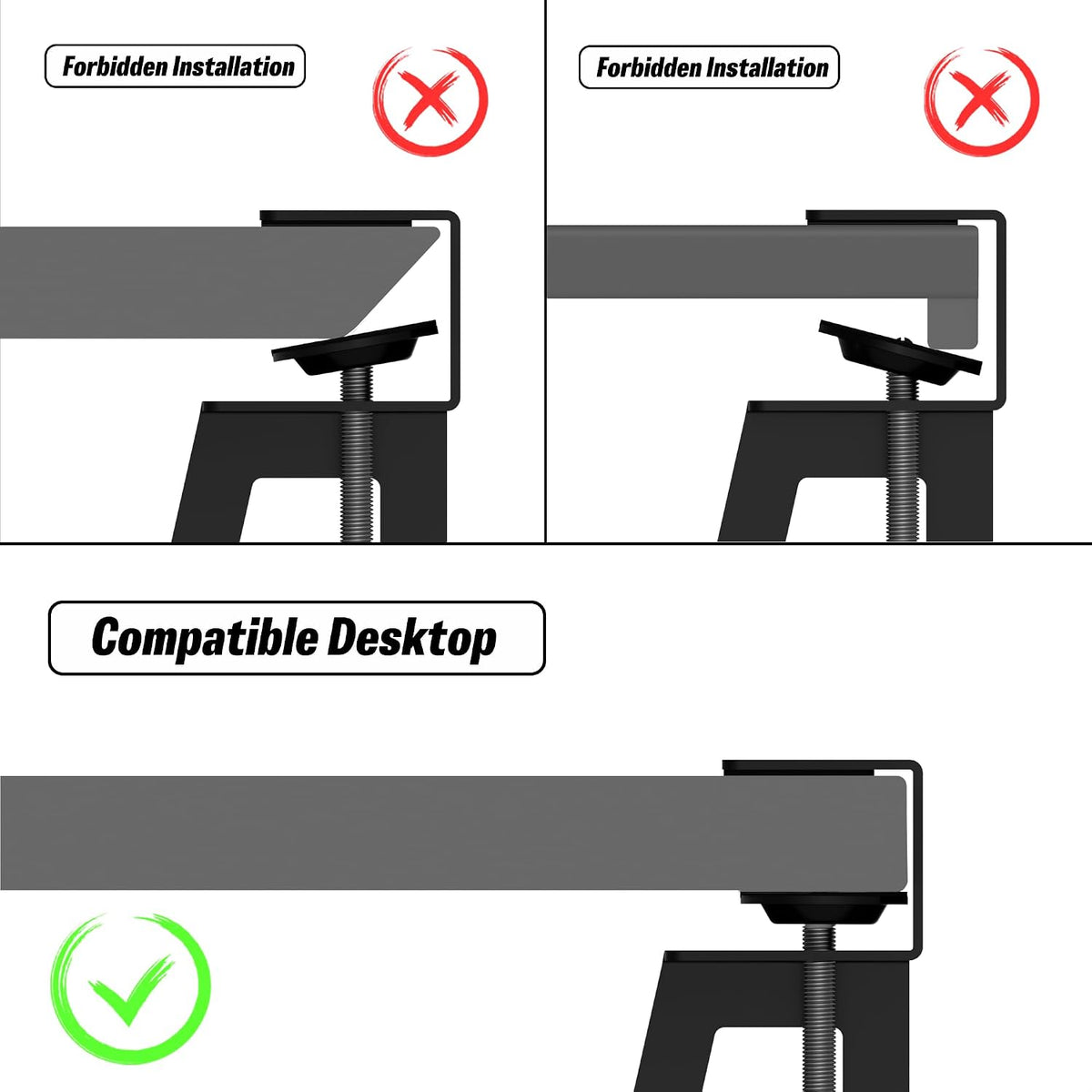 Keyboard Tray Under Desk, Keyboard Holder&Drawer with C-Clamp 25.6"x11.8"