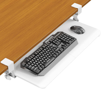 Keyboard Tray Under Desk, Keyboard Holder&Drawer with C-Clamp 25.6"x11.8"