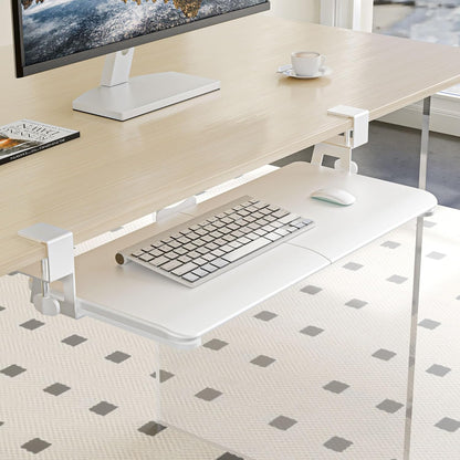 Keyboard Tray Under Desk, Keyboard Holder&Drawer with C-Clamp 25.6"x11.8"