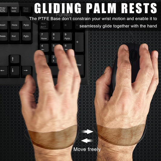 Right-Handed Truly Ergonomic Wrist Rest for Mouse 2 Pack Black