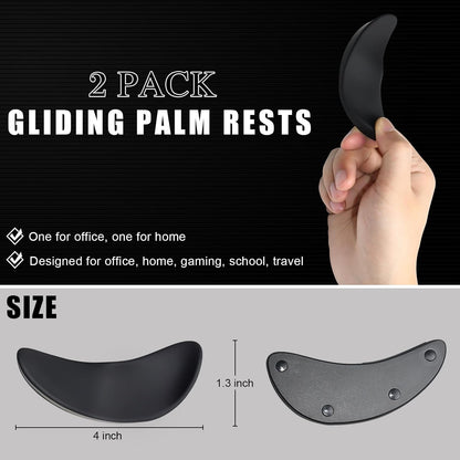 Right-Handed Truly Ergonomic Wrist Rest for Mouse 2 Pack Black
