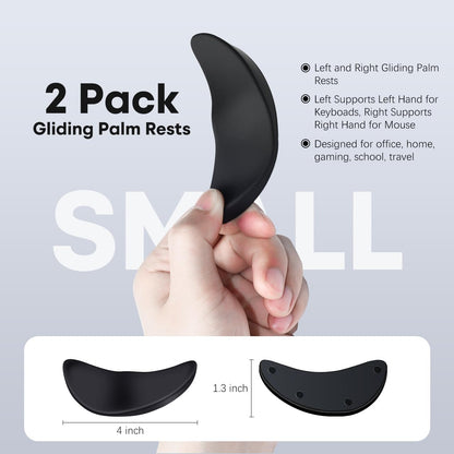 Right-Handed Truly Ergonomic Wrist Rest for Mouse 2 Pack Black