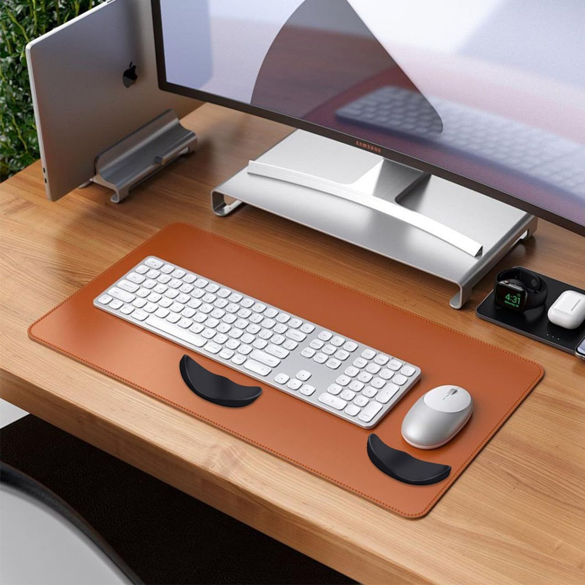 Right-Handed Truly Ergonomic Wrist Rest for Mouse 2 Pack Black