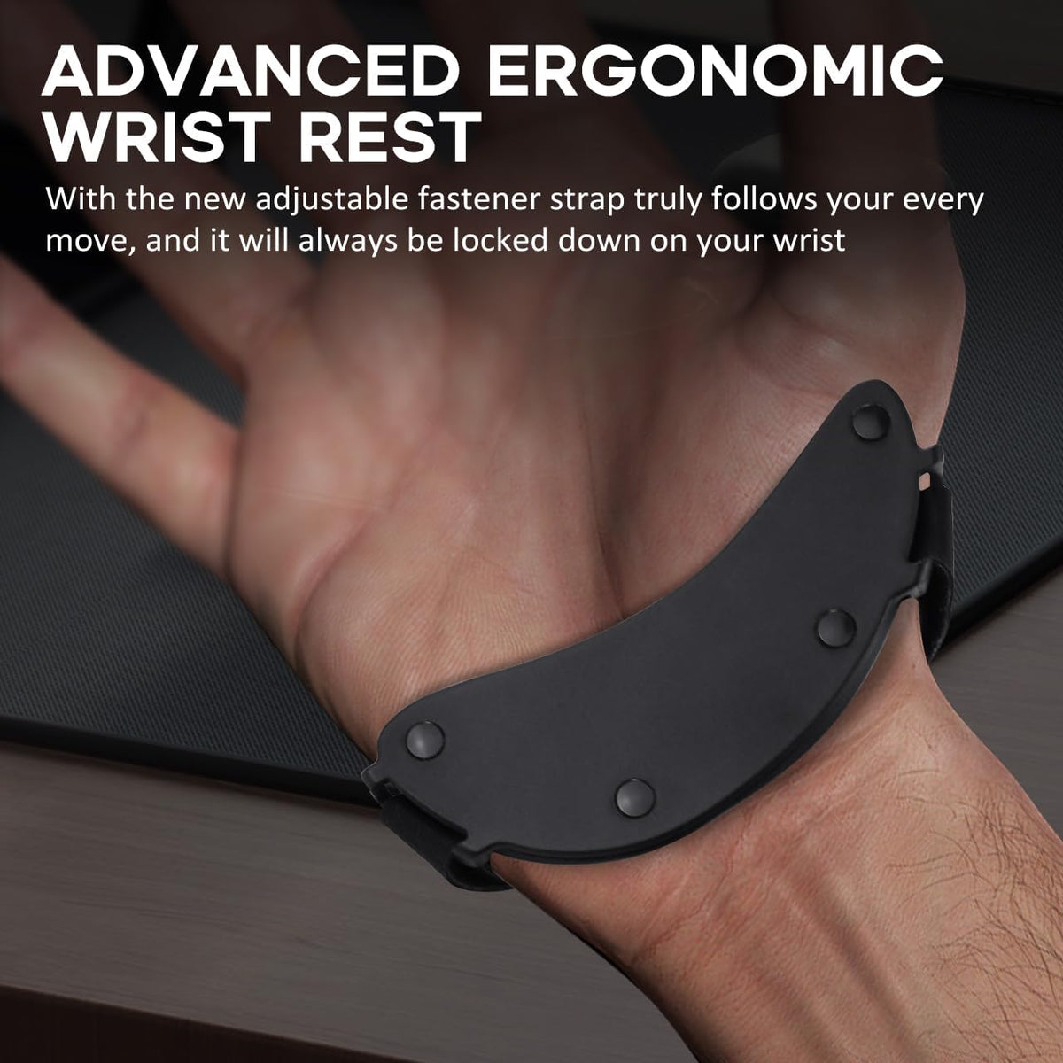 Right-Handed Truly Ergonomic Wrist Rest for Mouse 2 Pack Black