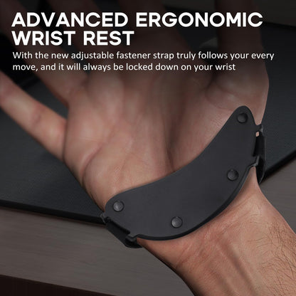 Right-Handed Truly Ergonomic Wrist Rest for Mouse 2 Pack Black