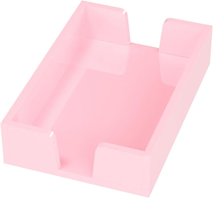 Acrylic Notepad Holder Dispenser - 4x6 in Sticky Note Memo Holder Self-Stick Note Pad Organizer (W/O Pads) Office Desk Accessories School Supplies, Crystal Clear