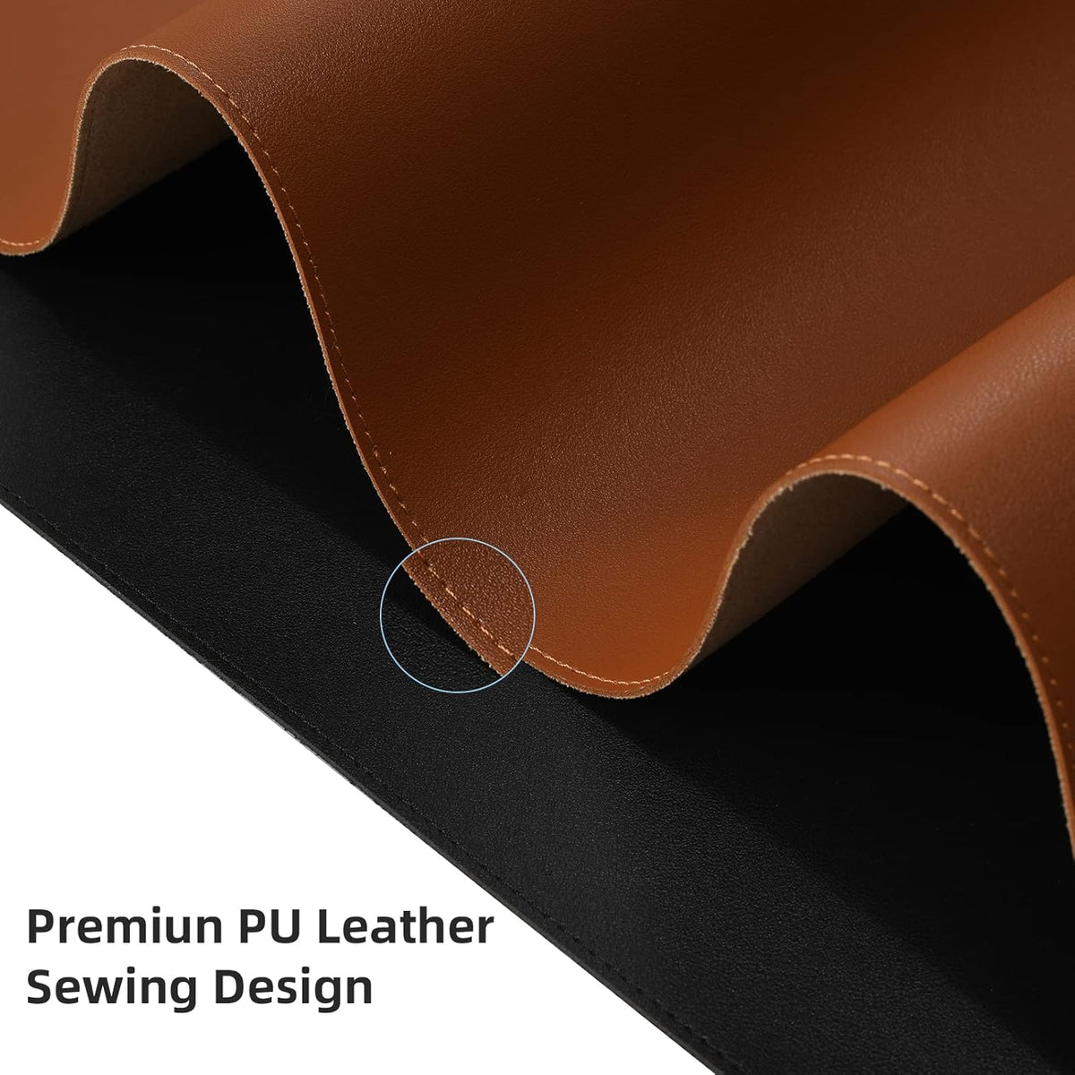 Desk Pad Blotter, 36x17 in Large PU Leather Mouse Pad,Waterproof Non-Slip Writing Desktop Protector Mat,Office Desk Accessory,Brown
