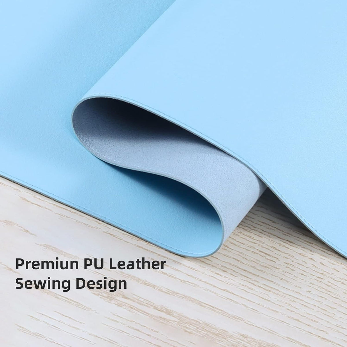 Desk Pad Blotter, 36x17 in Large PU Leather Mouse Pad,Waterproof Non-Slip Writing Desktop Protector Mat,Office Desk Accessory,Brown