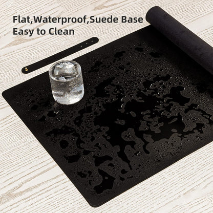 Desk Pad Blotter, 36x17 in Large PU Leather Mouse Pad,Waterproof Non-Slip Writing Desktop Protector Mat,Office Desk Accessory,Brown