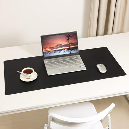 Desk Pad Blotter, 36x17 in Large PU Leather Mouse Pad,Waterproof Non-Slip Writing Desktop Protector Mat,Office Desk Accessory,Brown